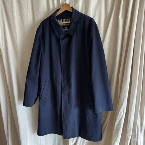 Aquascutum Navy Trench coat Size 48 - Picture 3 of 11